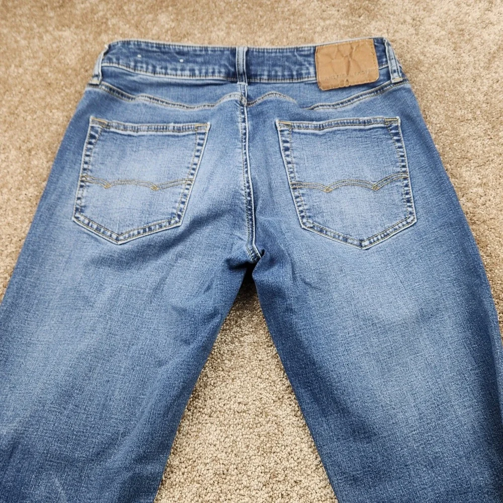 American Eagle Mens Slim Straight Jeans Blue Denim Size‎ 28x32